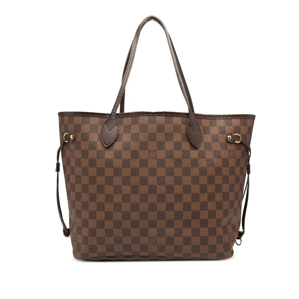 Louis Vuitton Damier Ebene Neverfull MM Brown Good - Front View