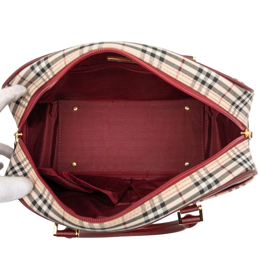 Burberry House Check Canvas Handbag - 4