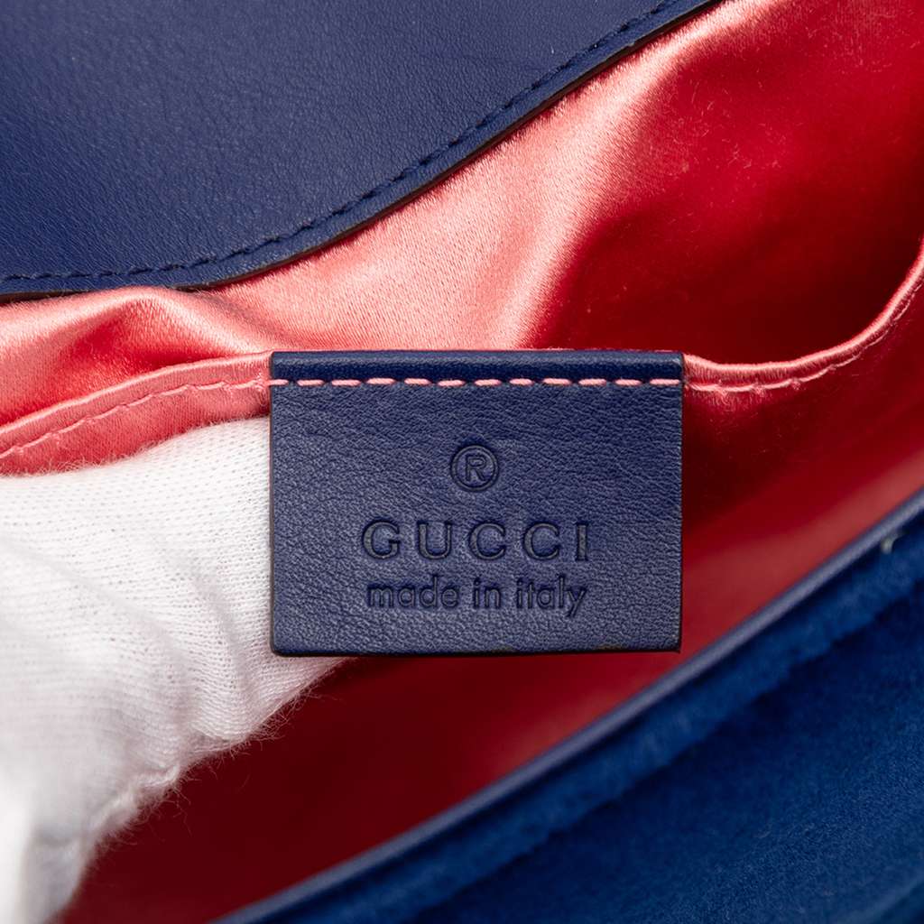 Gucci Small GG Marmont Matelasse Velvet Shoulder Bag - 5