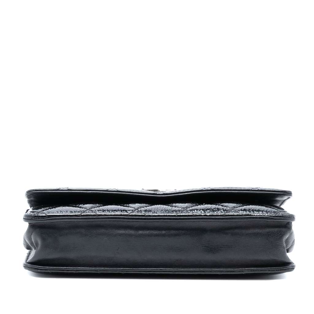 Chanel CC Quilted Shiny Aged Calfskin Wallet On Chain - 3