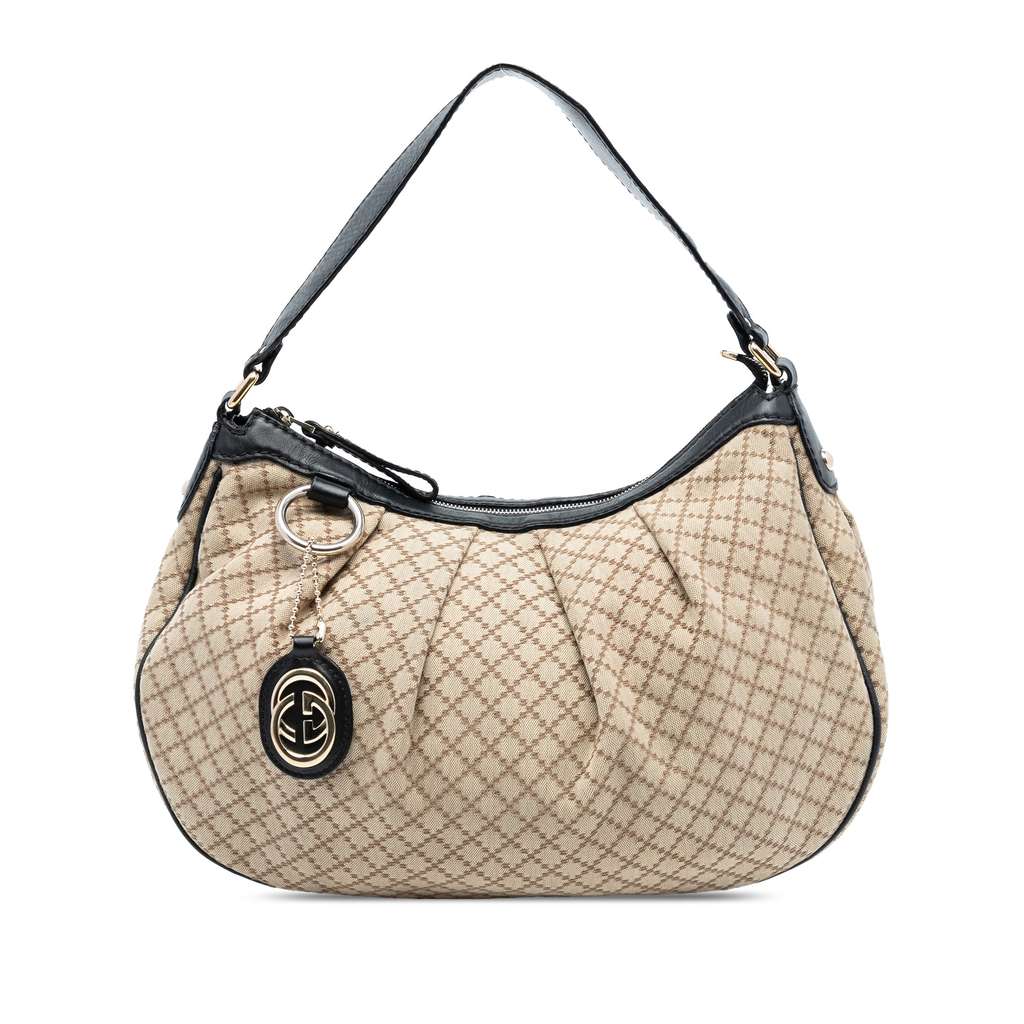 Gucci Diamante Canvas Sukey Shoulder Bag