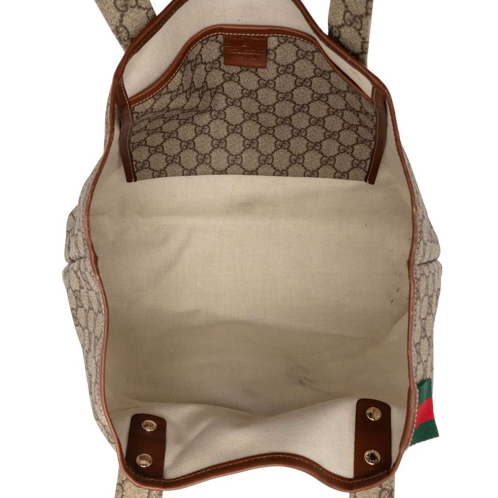 Gucci Medium GG Supreme Web Loop Tote - 4