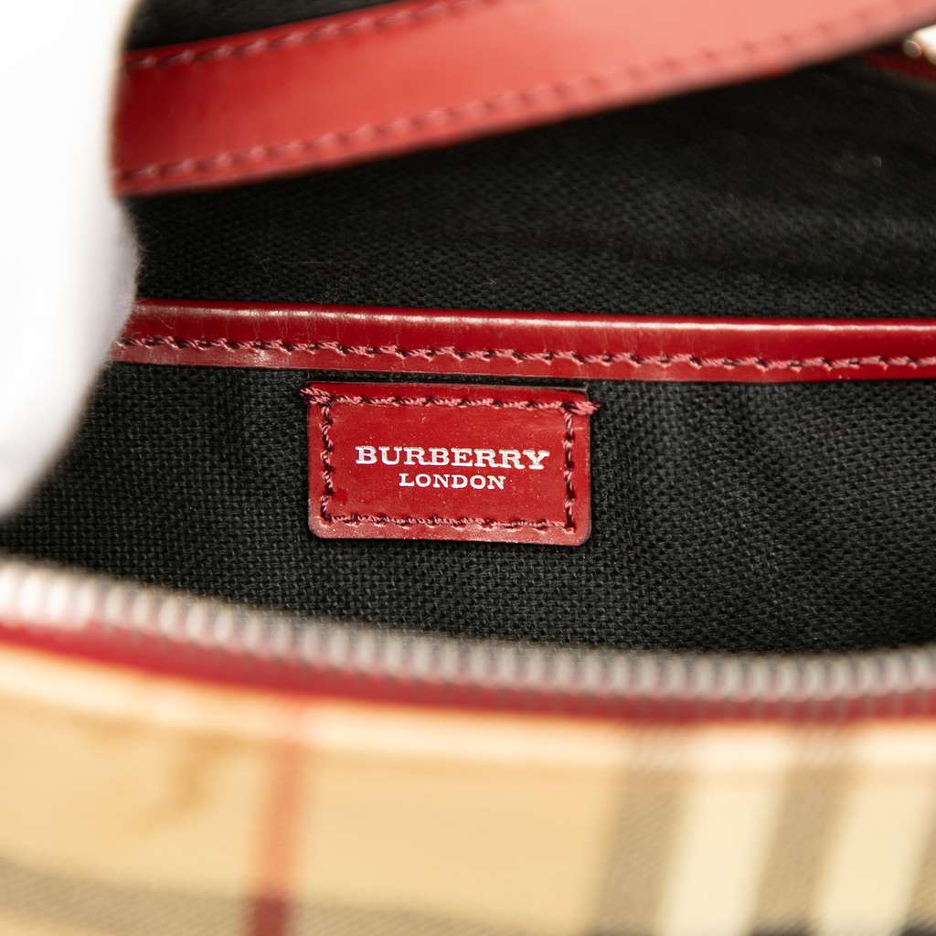 Burberry Haymarket Check Coated Canvas Handbag - 5