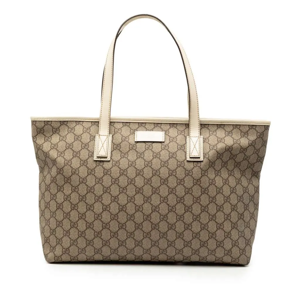 Gucci GG Supreme Joy Tote Brown Canvas Good - Front View