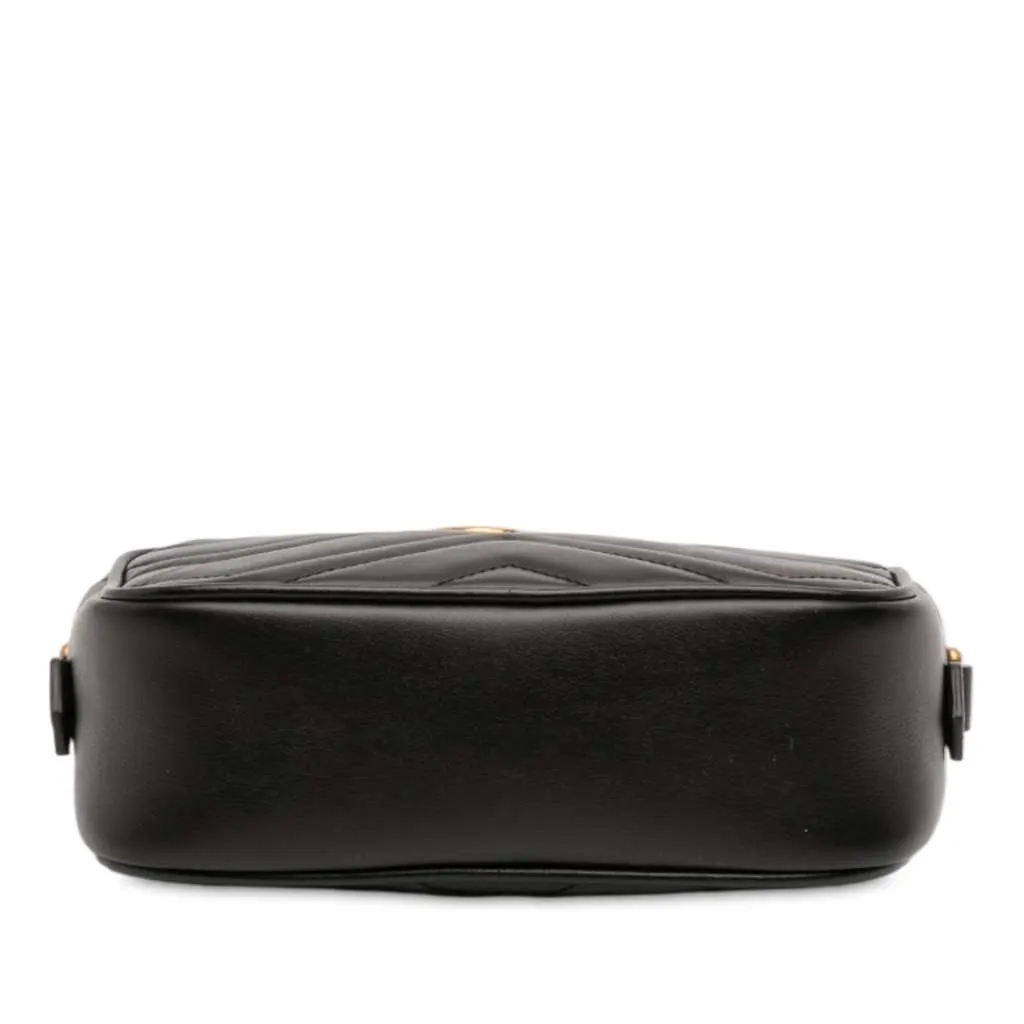 Gucci Mini GG Marmont Matelasse Leather Crossbody Black Leather Good - Inside View