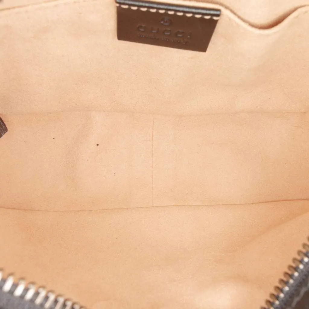 Gucci Mini GG Marmont Matelasse Leather Crossbody Black Leather Good - Model View