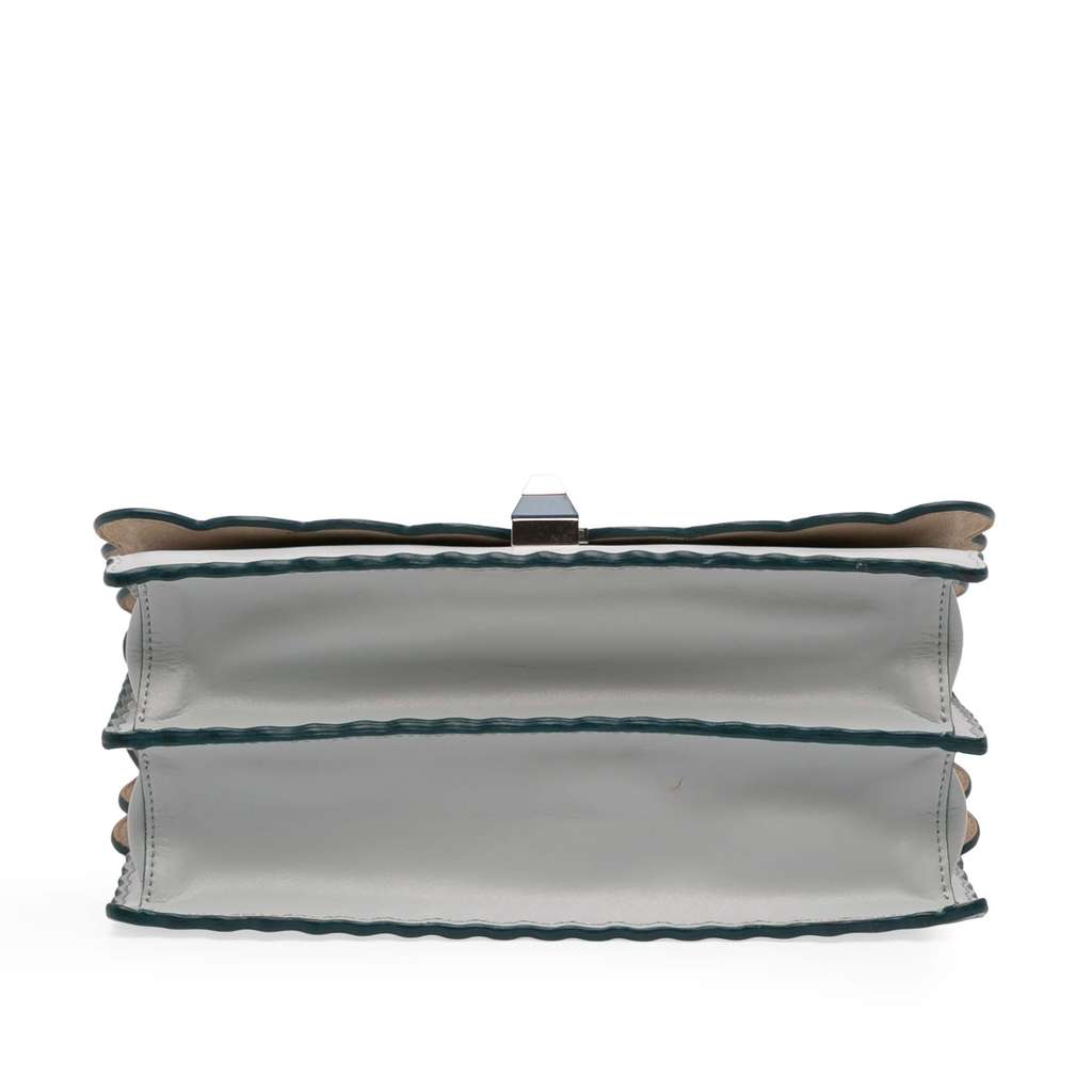 Fendi Medium Scalloped Leather Studded Kan I Satchel - 3