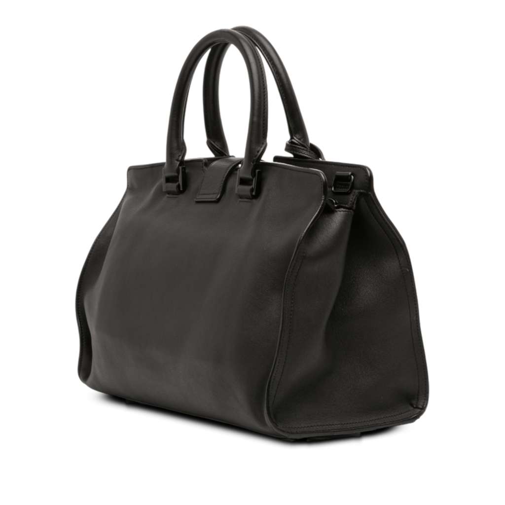 Saint Laurent Small Leather Monogram Cabas Satchel - 2