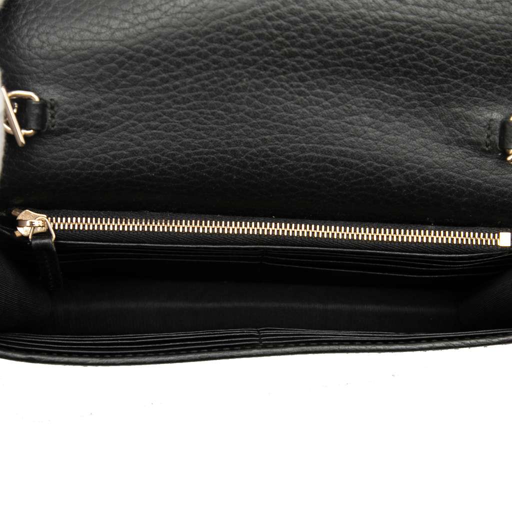 Gucci Leather Interlocking G Dollar Wallet on Chain - 4