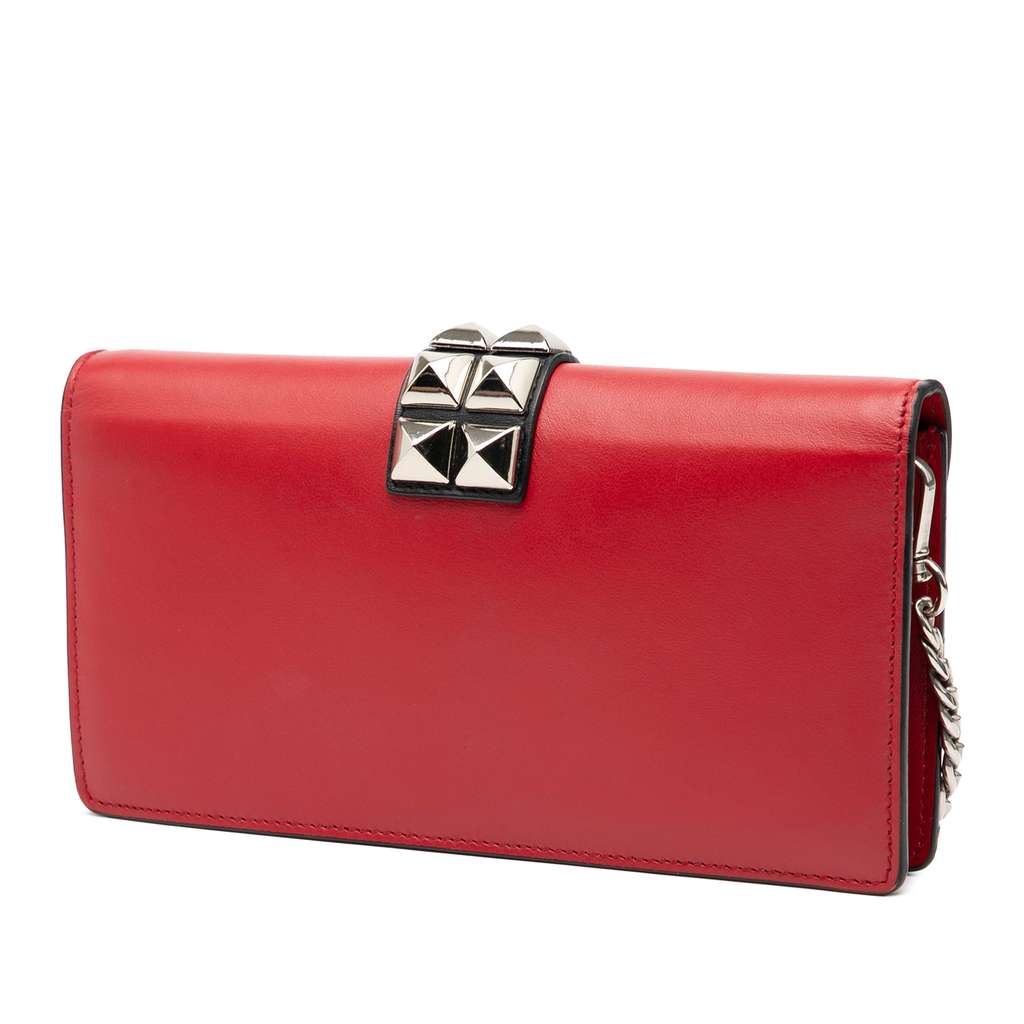 Prada City Calfskin Studded Elektra Clutch with Chain - 2