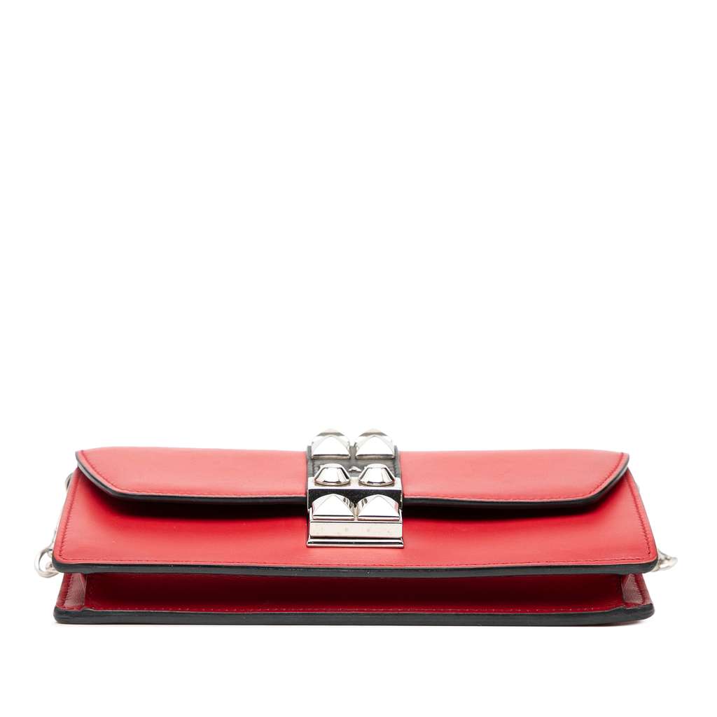 Prada City Calfskin Studded Elektra Clutch with Chain - 3