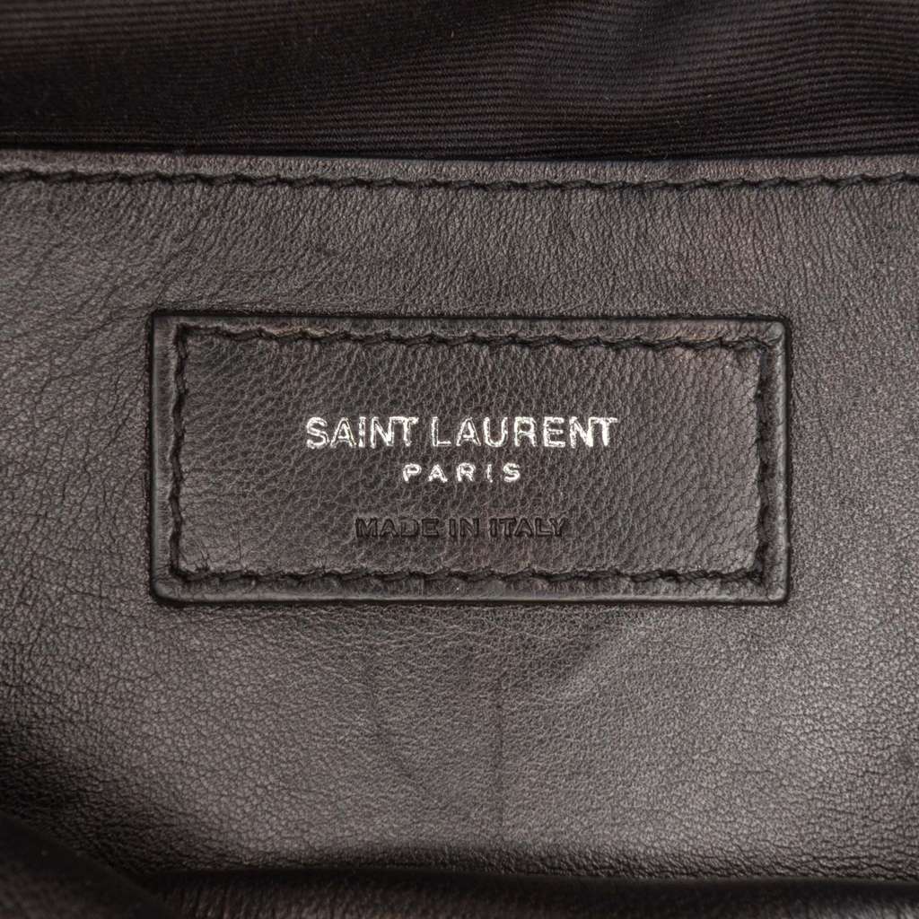 Saint Laurent Large Quilted Chevron Sheepskin College Satchel - 5