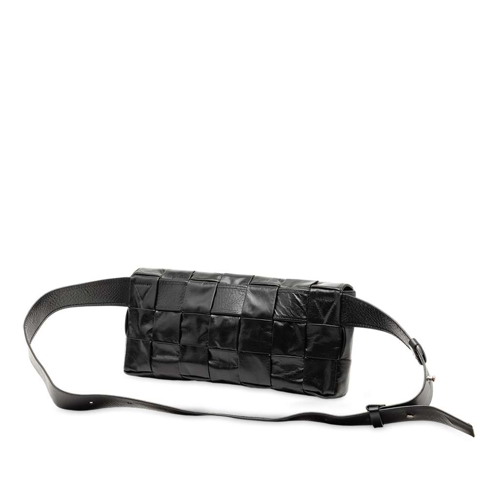 Bottega Veneta Stretch Paper Calfskin Intrecciato Cassette Belt Bag - 2