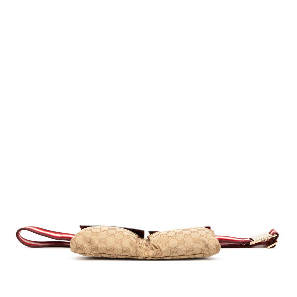 Gucci GG Canvas Web Double Pocket Belt Bag - 3