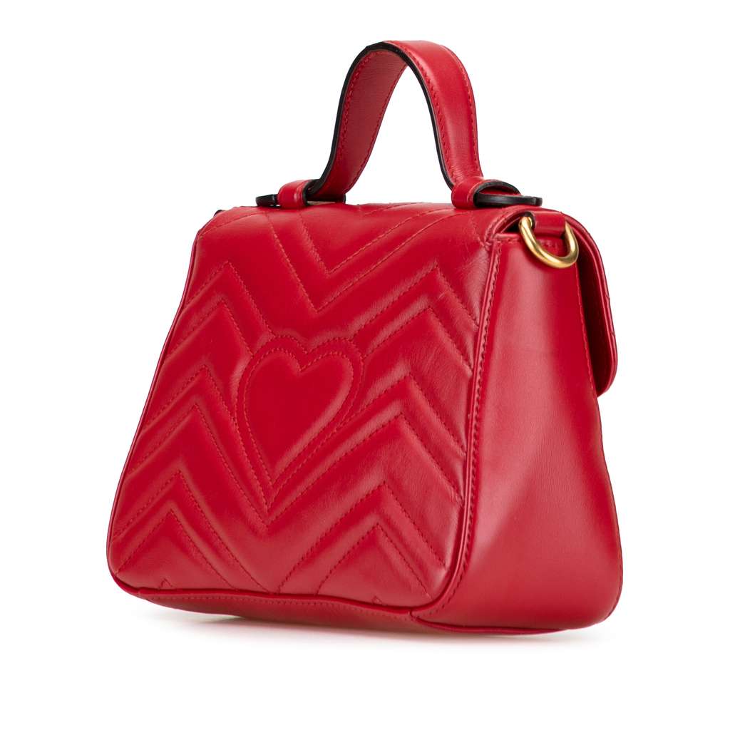 Gucci Mini GG Marmont Matelasse Leather Top Handle Bag - 2