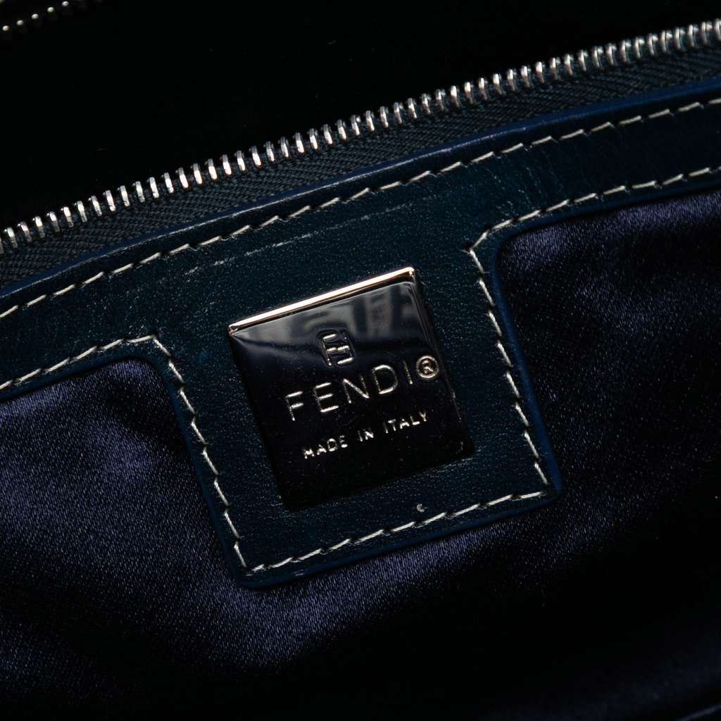 Fendi Zucchino Canvas Double Flap Shoulder Bag - 5