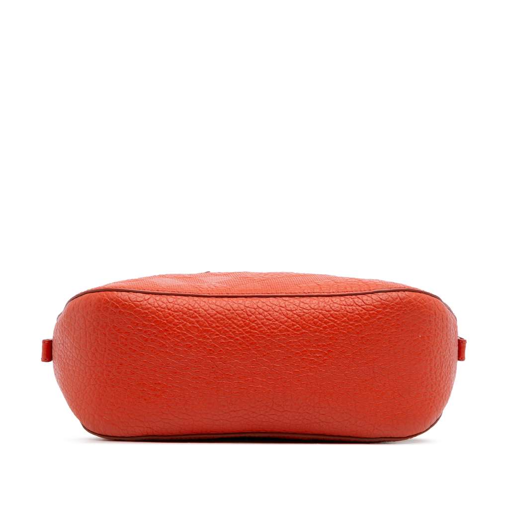 Burberry Small Heritage Grain Check Embossed Leather Orchard Bowling Bag - 3