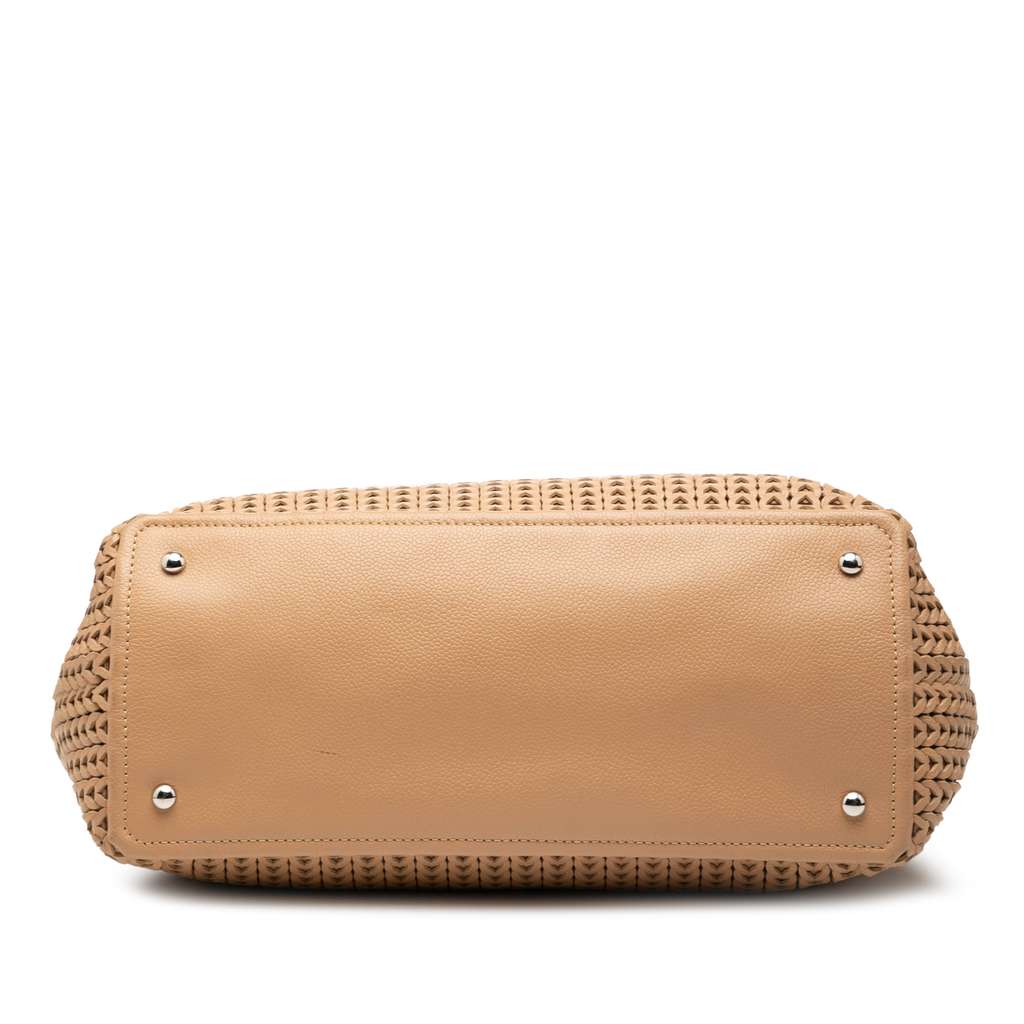 Chanel Woven Caviar CC Charm Tote - 3