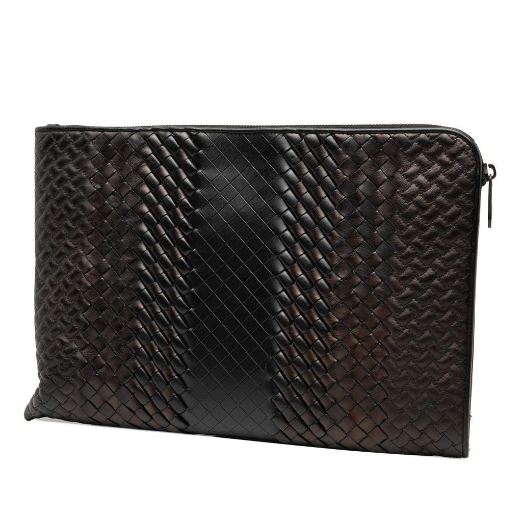 Bottega Veneta Nappa Intreccio Imperatore Zip Clutch - 2