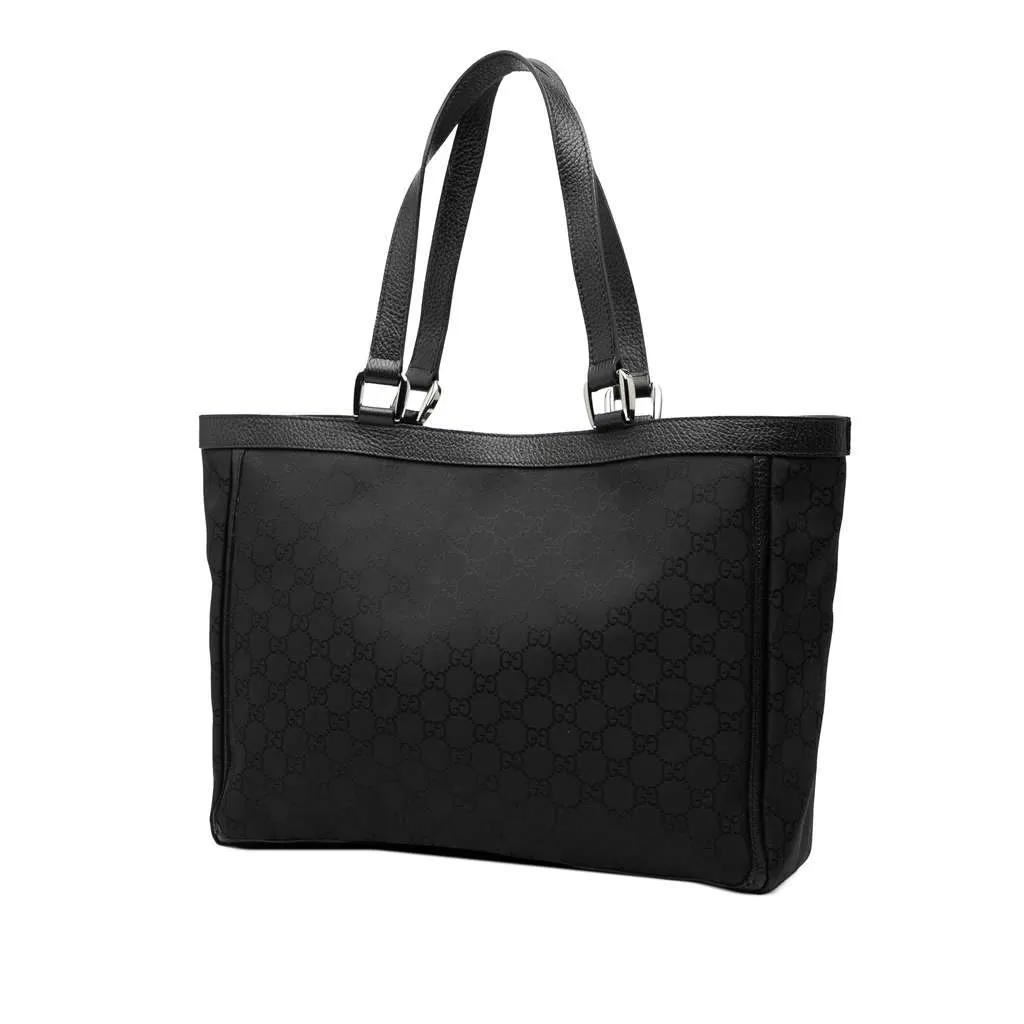Gucci GG Nylon Abbey D Ring Pocket Tote Black Very good - Back View