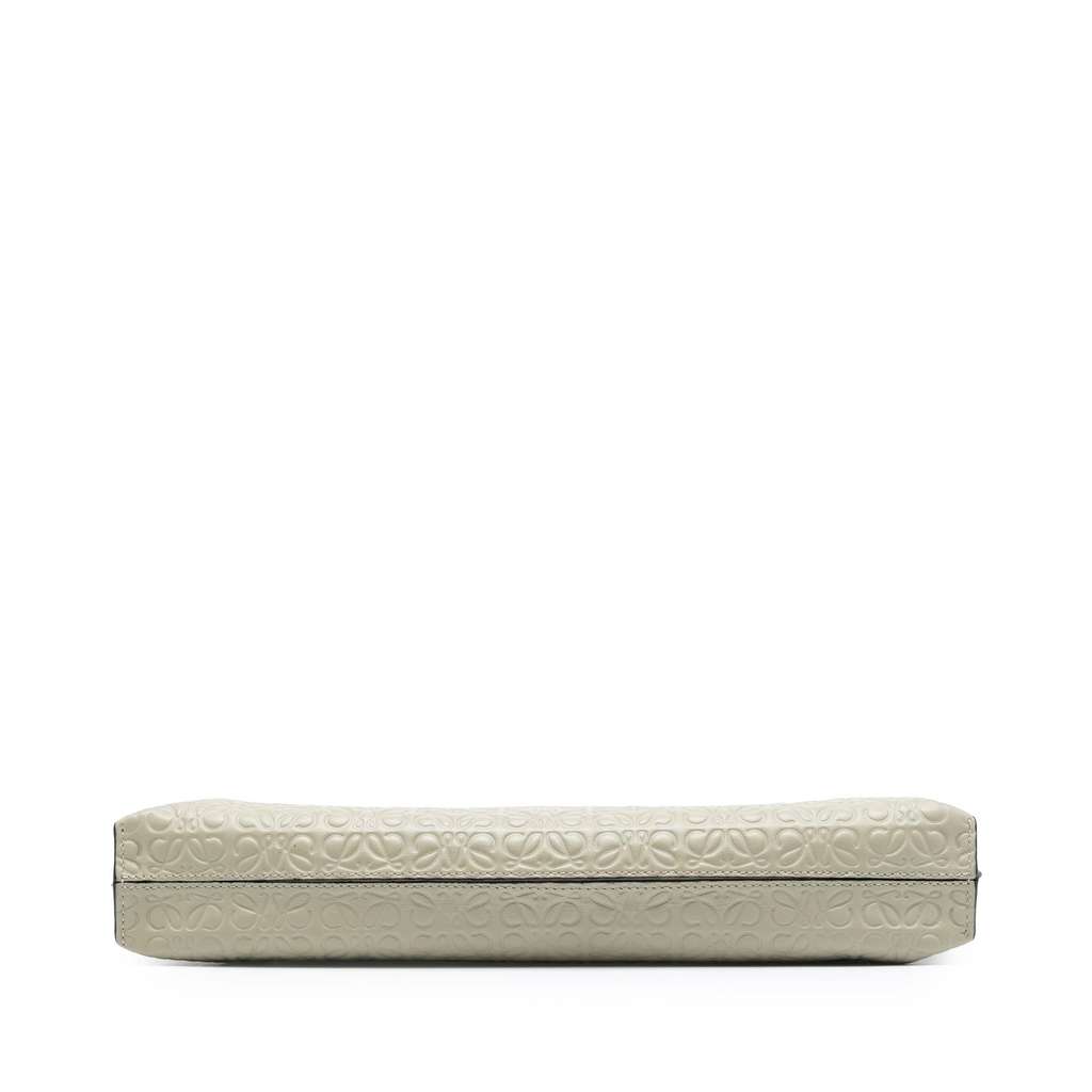 Loewe Embossed Leather Anagram Repeat T Clutch - 3