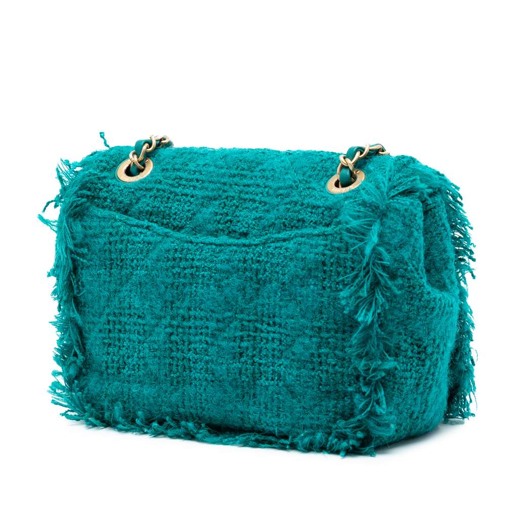 Chanel Small Wool Tweed Giant Logo Flap - 2