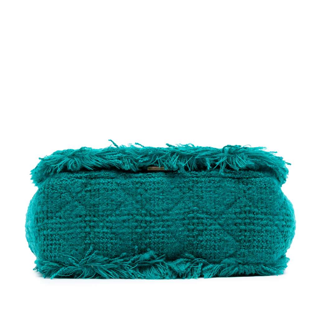 Chanel Small Wool Tweed Giant Logo Flap - 3