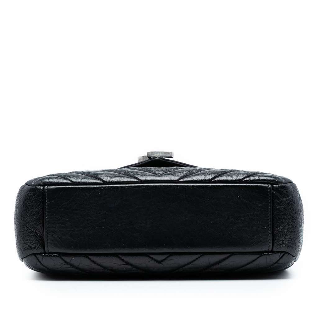Saint Laurent Medium Crinkled Calfskin Punk Chain Bag - 3