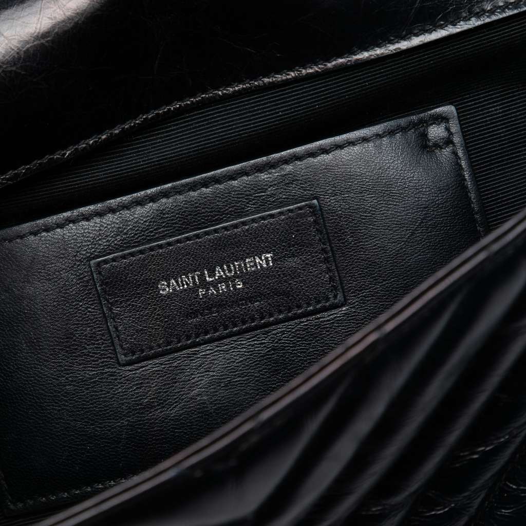 Saint Laurent Medium Crinkled Calfskin Punk Chain Bag - 5