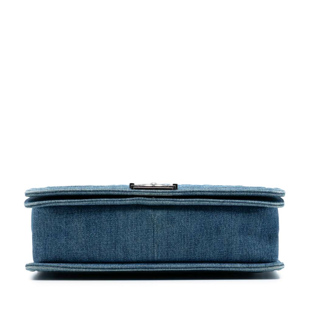 Chanel Large Quilted Denim Boy Flap - 3