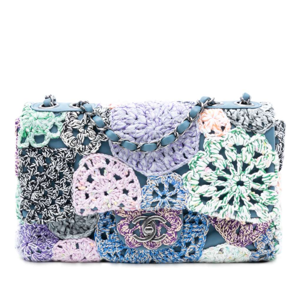 Chanel Small Crochet Cotton Paris-Seoul Crochet Work Flap