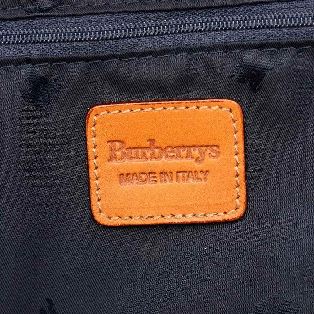 Burberry Haymarket Check Coated Canvas Travel Bag Blue Canvas Good - Box View