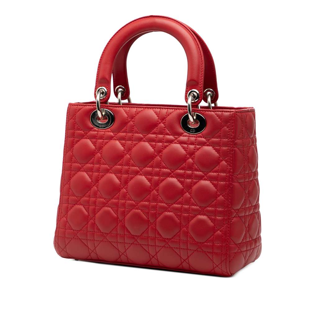 Dior Medium Lambskin Cannage Lady Dior - 2