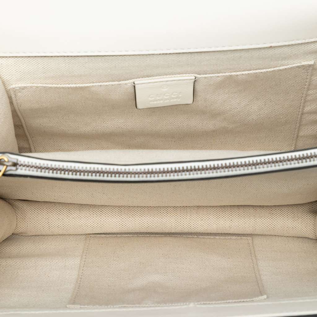 Gucci Medium Leather Bamboo Dionysus Web Satchel - 4