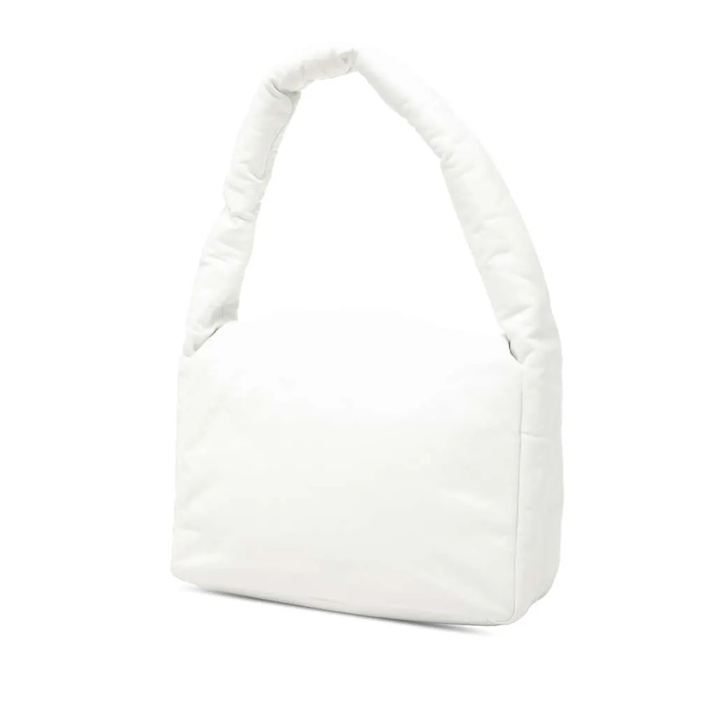 Balenciaga Small Calfskin Monaco Sling Shoulder Bag White Leather Very good - Back View