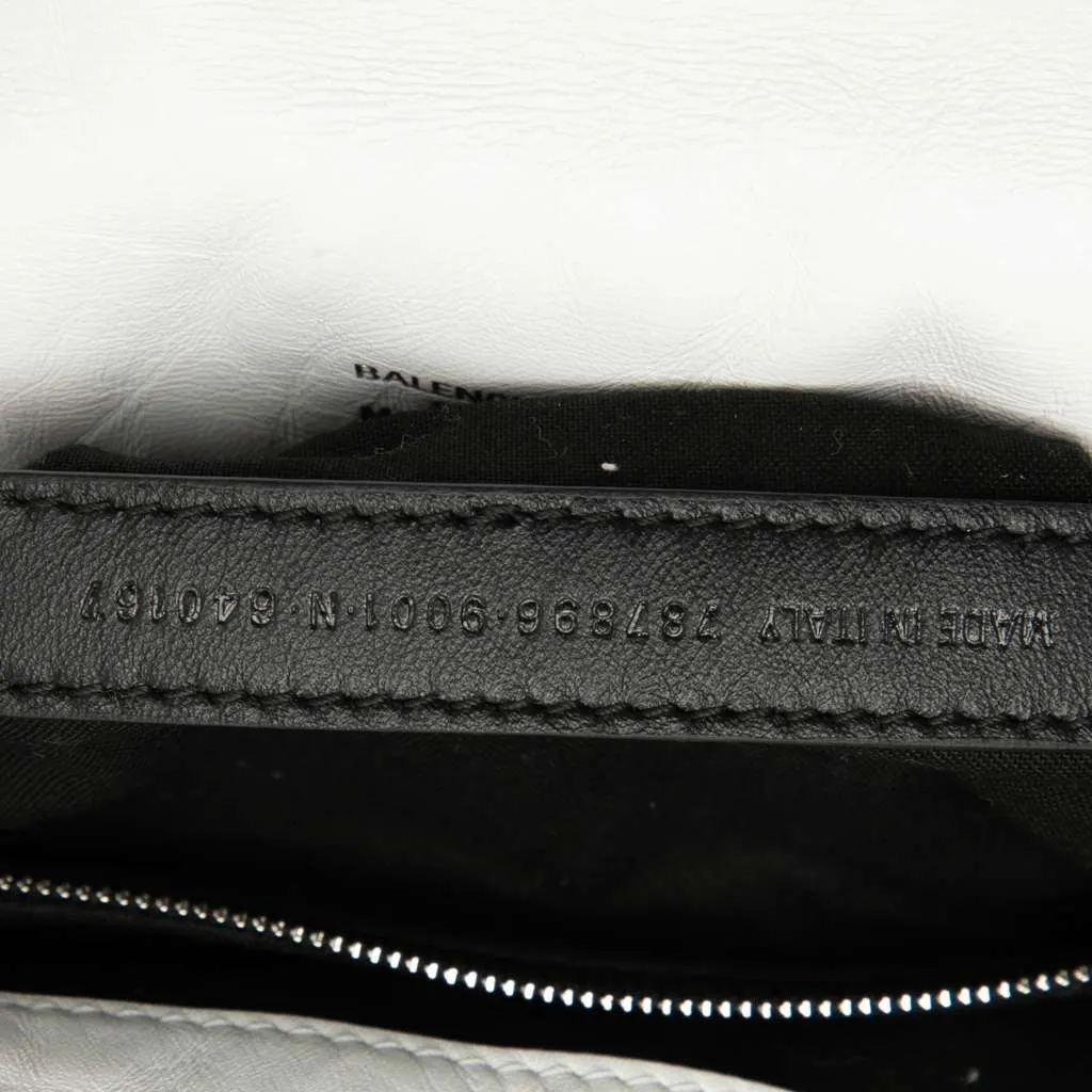 Balenciaga Small Calfskin Monaco Sling Shoulder Bag White Leather Very good - Box View
