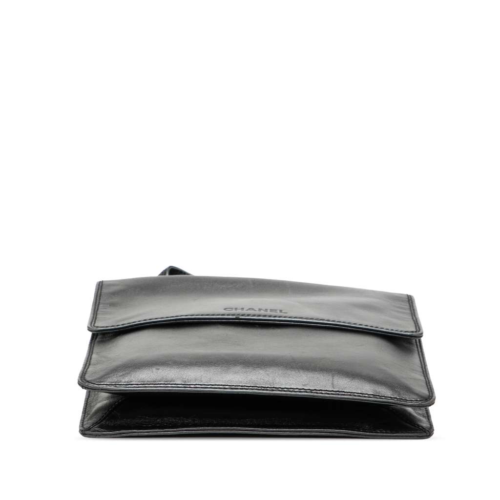 Chanel Lambskin Logo Messenger Bag - 3