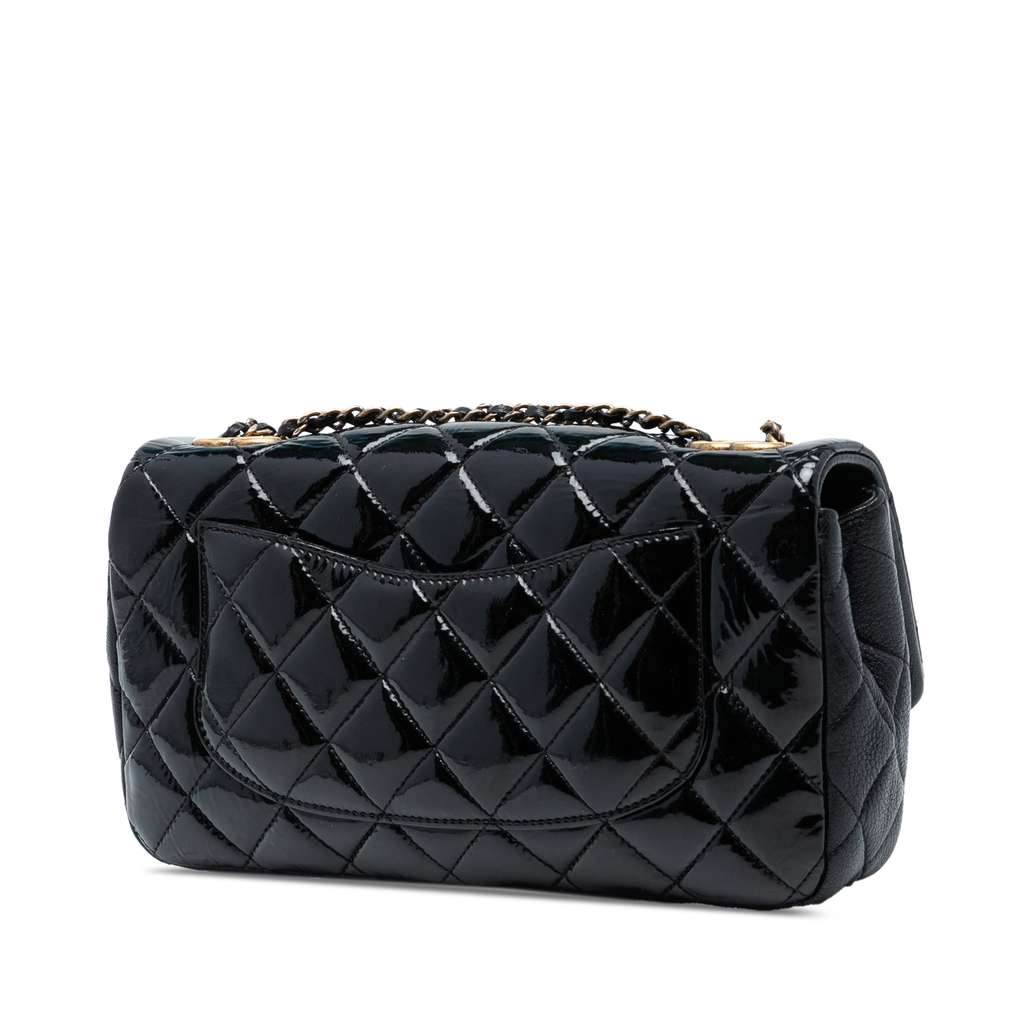 Chanel Paris Salzburg Medium Patent Goatskin CC Eyelet Flap - 2