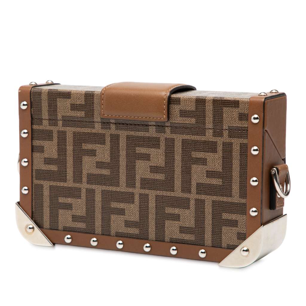 Fendi Mini Zucca Coated Canvas Trunk Baguette Crossbody - 2