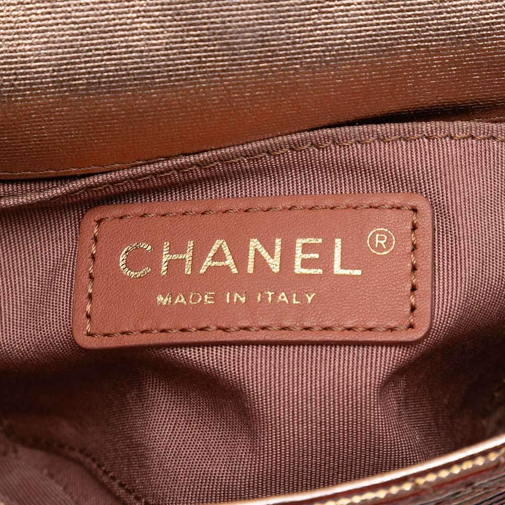 Chanel Paris Seoul Mini Metallic Lambskin Striped Flap - 5