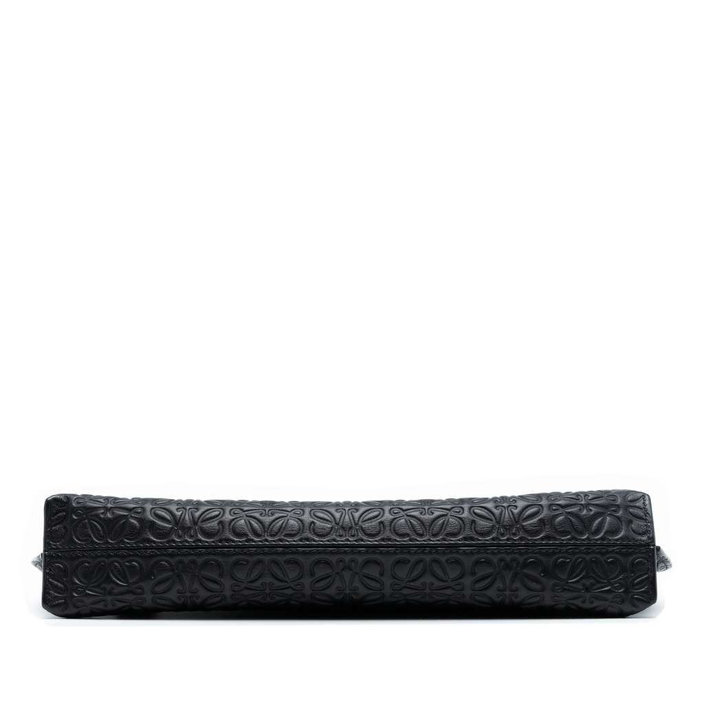 Loewe Embossed Anagram Leather Repeat T Clutch - 3