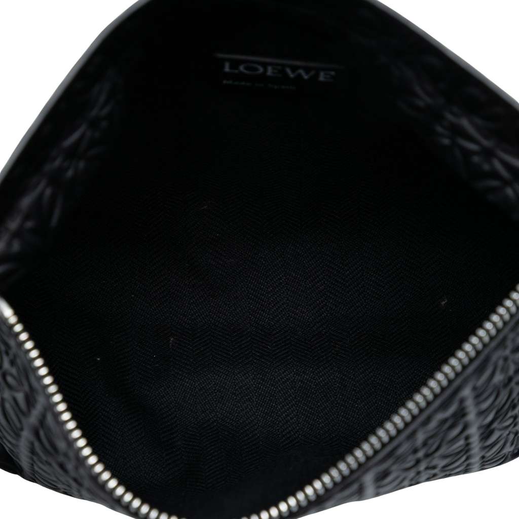 Loewe Embossed Anagram Leather Repeat T Clutch - 4