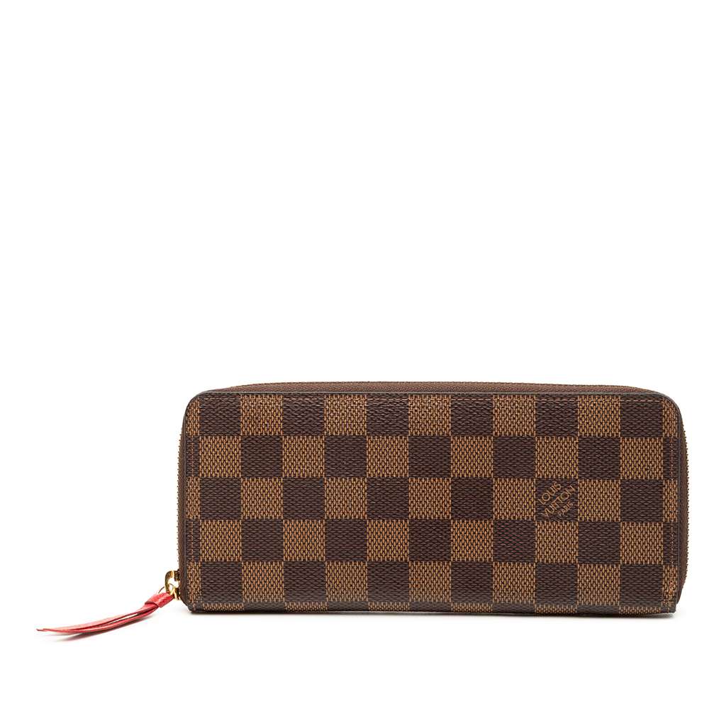 Louis Vuitton Damier Ebene Clemence Zippy Wallet