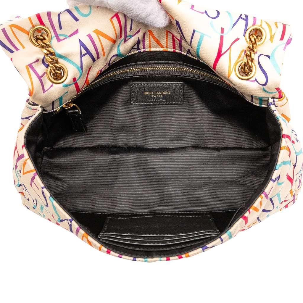 Saint Laurent Medium Silk Carre Rive Gauche Print Patchwork Jamie Shoulder Bag - 4