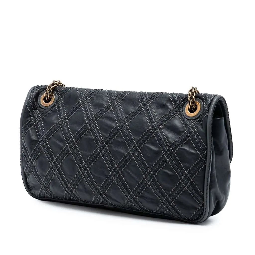 Chanel Paris Bombay Medium CC Calfskin Triptych Flap Grey Leather Very good - Back View