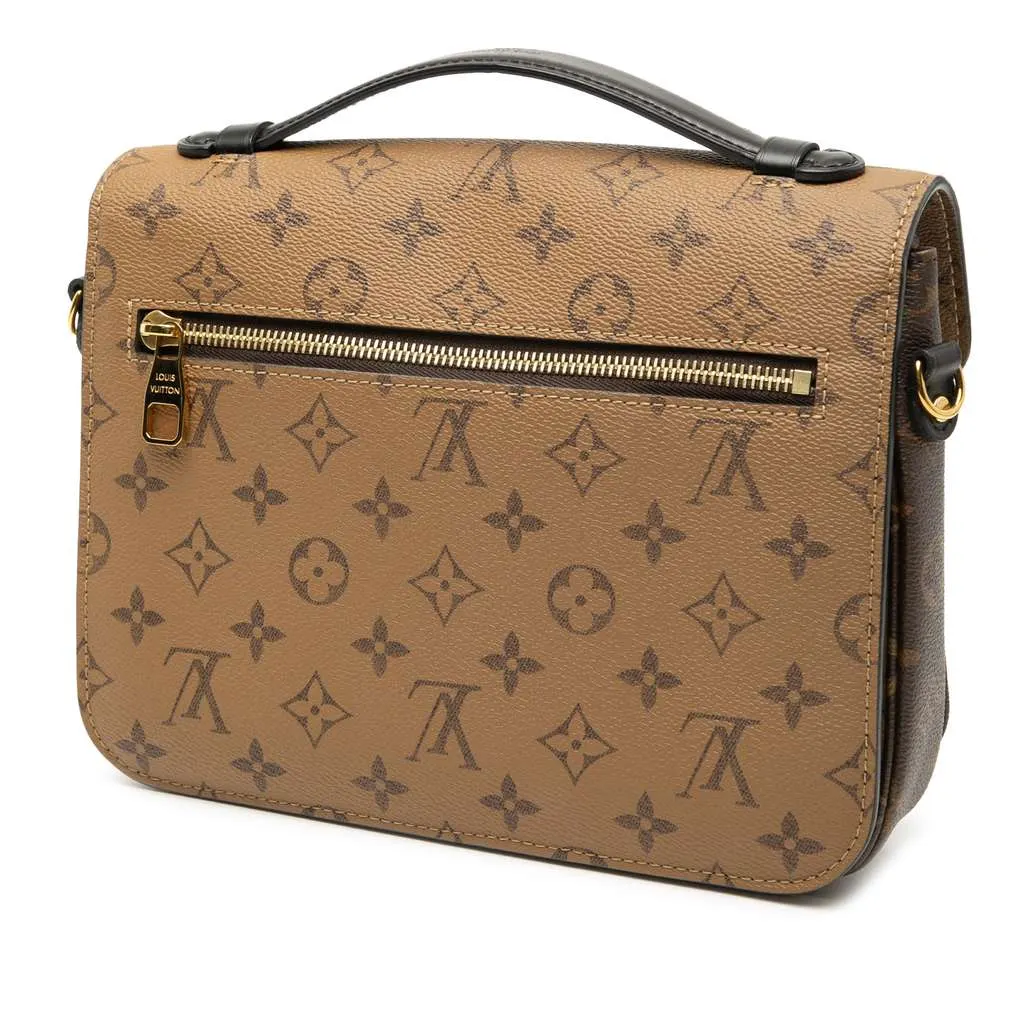 Louis Vuitton Monogram Reverse Pochette Metis Brown Good - Back View