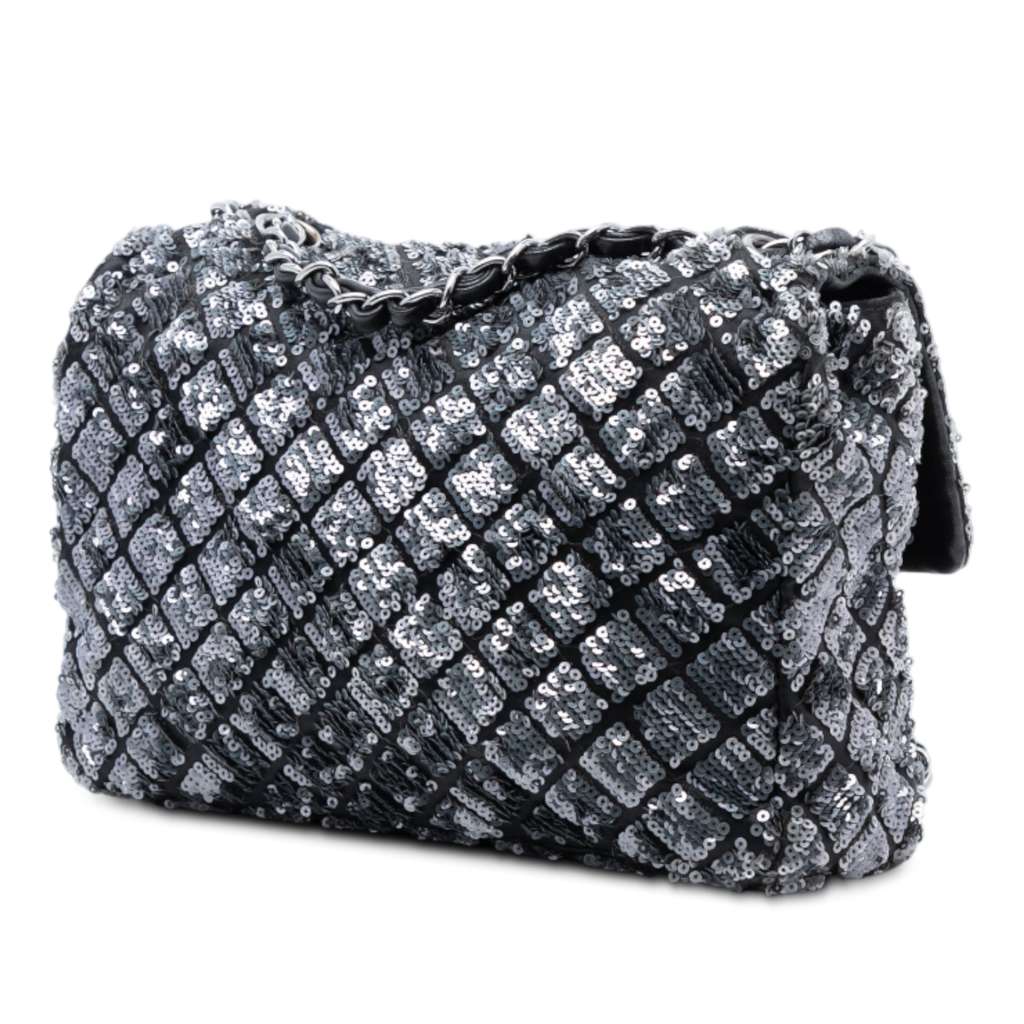 Chanel Medium CC Quilted Lambskin Sequin Single Flap - 2