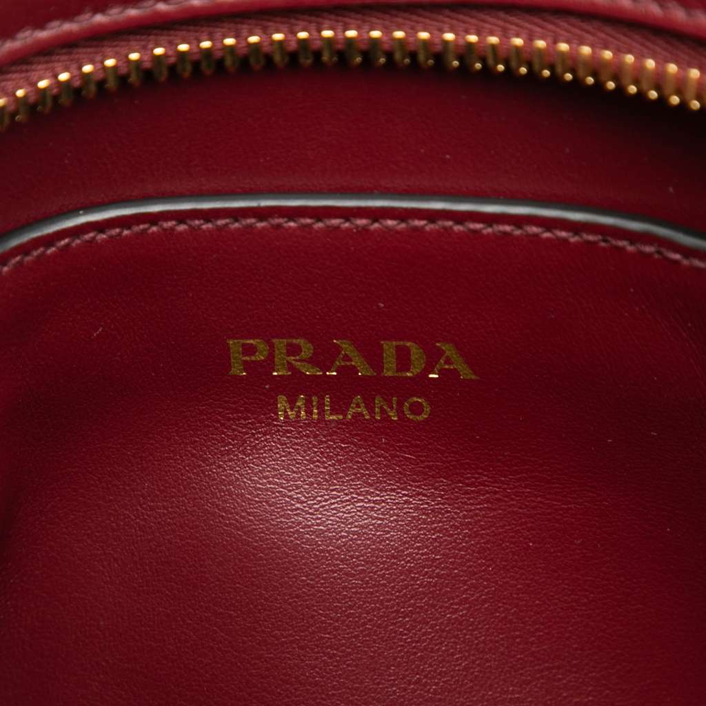 Prada Soft Calf Trimmed Saffiano Lux Open Convertible Tote - 5