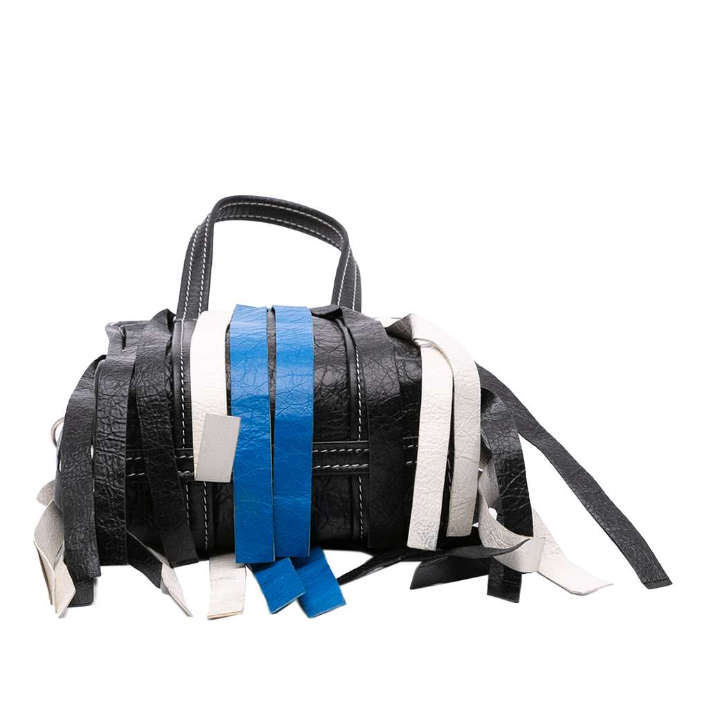 Balenciaga XXS Lambskin Fringe Bazar Shopper Satchel - 3