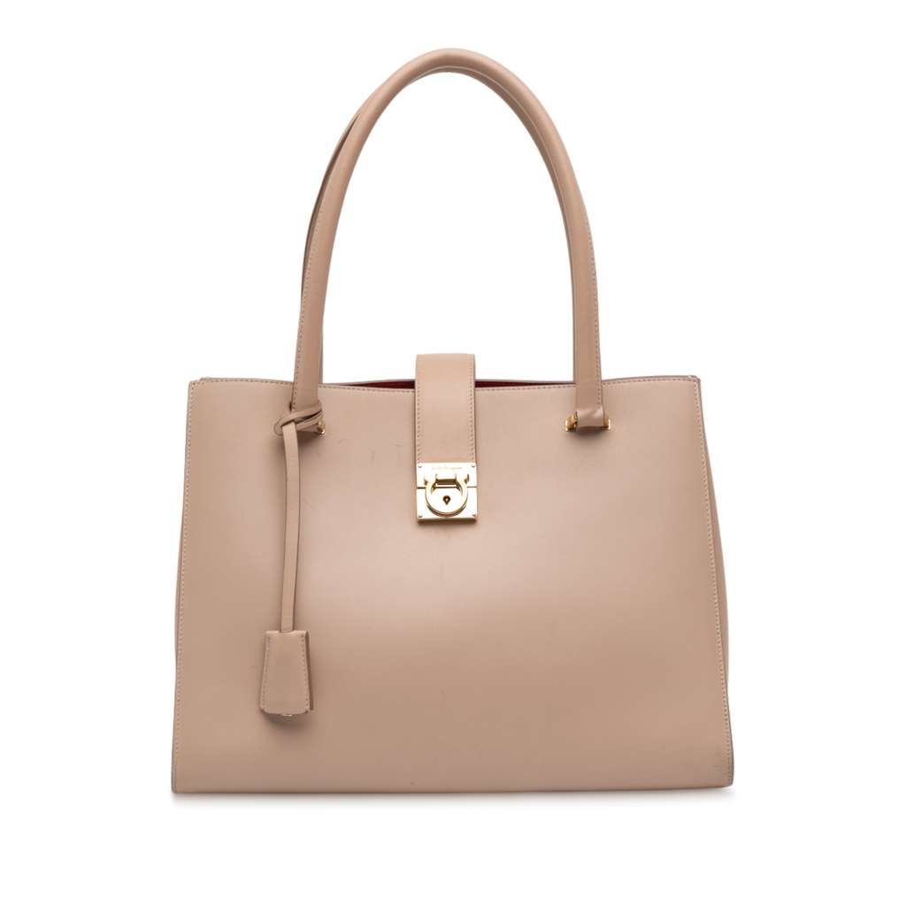 Salvatore Ferragamo Leather Gancini Marlene Tote